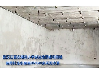 武汉一小学泳池用科洛渗透结晶防水涂料90多天至今没有漏水